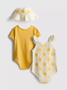 0–18 Monate | 2er-Pack Bodys und Sonnenhut – Set für Neugeborene