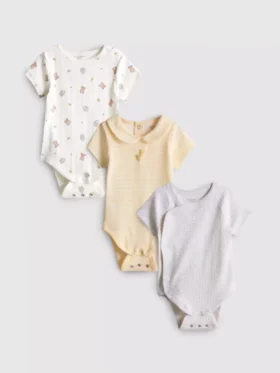 0–18 Monate | 3er-Pack „Room to Grow“-Kurzarm-Shorts für Neugeborene