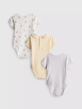 0–18 Monate | 3er-Pack „Room to Grow“-Kurzarm-Shorts für Neugeborene