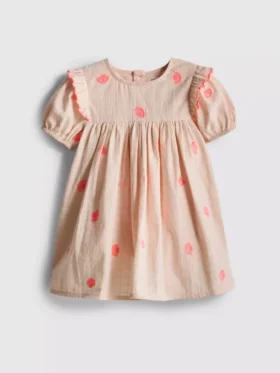 0–18 Monate | Besticktes Smock-Kleid für Neugeborene