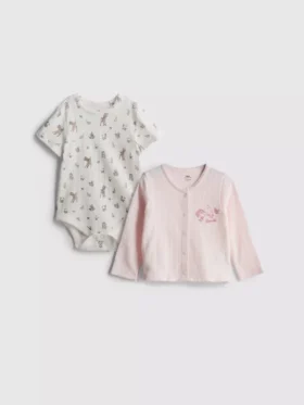 0–18 Monate | Disney-Bambi-Set aus Strampler und Strickjacke für Neugeborene