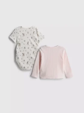 0–18 Monate | Disney-Bambi-Set aus Strampler und Strickjacke für Neugeborene