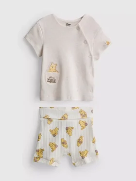 0–18 Monate | Disney-Winnie-Puuh-Set aus Wickeloberteil und Shorts für Neugeborene