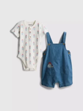 0–18 Monate | Paddington-Bär-Body und Latzhose – Set für Neugeborene