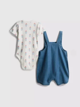 0–18 Monate | Paddington-Bär-Body und Latzhose – Set für Neugeborene
