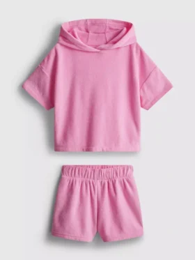 1,5–7 Jahre | Set aus Frottee-Kapuzenpullover und Shorts