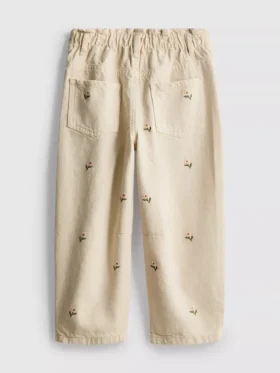 1,5–8 Jahre | Paperbag-Jeans mit Blumenstickerei