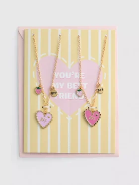 2er-Pack „BFF“-Herz-Halsketten