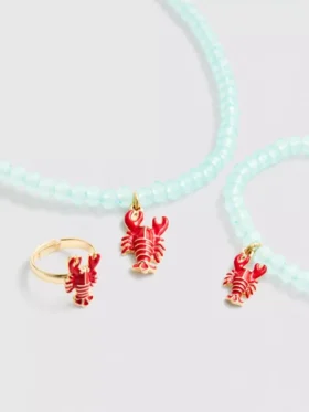 3-teiliges Schmuck-Set mit Karabinerverschluss