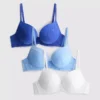 3er-Pack A–E-Push-up-BHs aus Spitze
