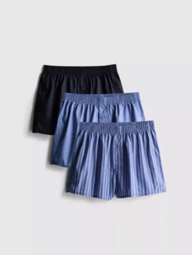 3er-Pack Boxershorts mit Knopfleiste