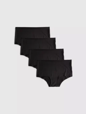 4er-Pack kurze Slips aus Mikrofaser als Shorts
