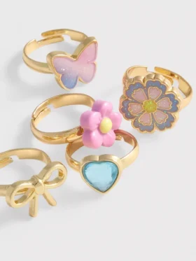 5er-Pack ausgefallene Ringe
