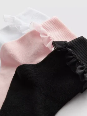 5er-Pack Knöchelsocken mit Tüllbesatz