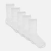 5er-Pack weiße Crew-Socken