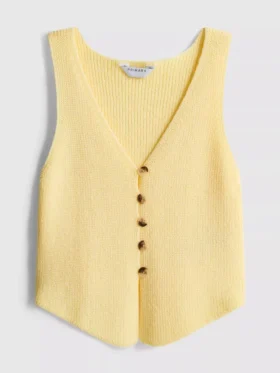 7–15 Jahre | Strick-Tanktop mit V-Ausschnitt