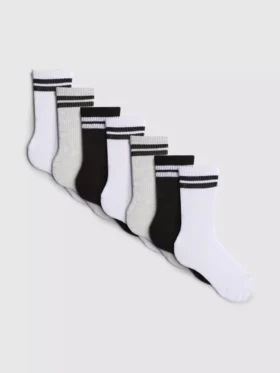 7er-Pack gerippte Sportsocken