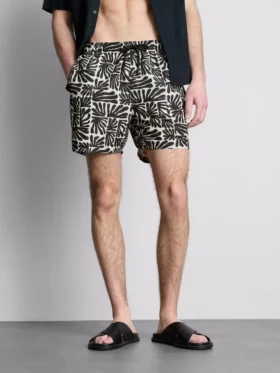 Badeshorts mit abstraktem Print