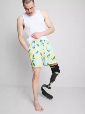 Badeshorts mit Zitronenprint