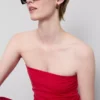 Bandeau-Top mit hohem Baumwollanteil