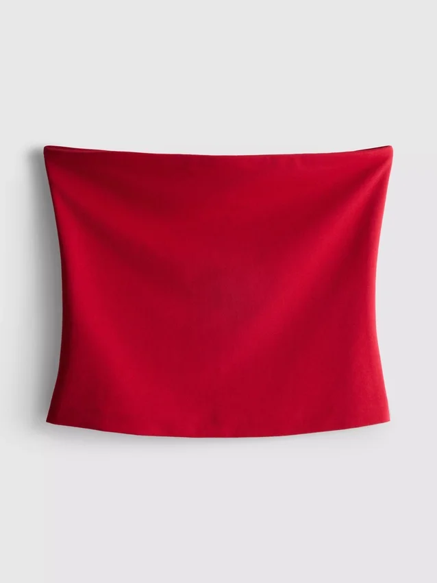 Bandeau-Top mit hohem Baumwollanteil
