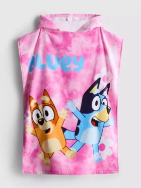 Bluey-Poncho aus Frottee mit Kapuze