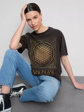 „Bring me the horizon“-Hemd mit Grafikdruck