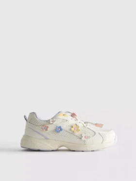 Chunky-Sneaker mit Blumenmotiven