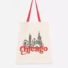 City-Tasche aus Baumwolle mit Grafikprint