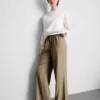 Crinkle-Hose mit weitem Bein