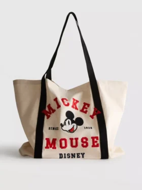 Disney „Mickey und Freunde“ XL-Canvas-Tasche mit Grafikprint