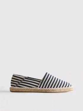 Gestreifte Espadrilles zum Hineinschlüpfen