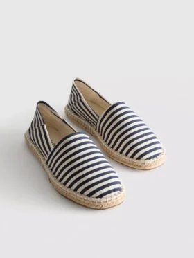 Gestreifte Espadrilles zum Hineinschlüpfen