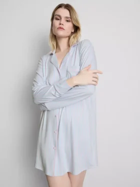 Gestreiftes Oversize-Boyfriend-Nachthemd