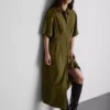 Midi-Hemd-Kleid