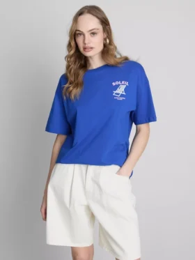 Oversized-Hemd mit Soleil-Print