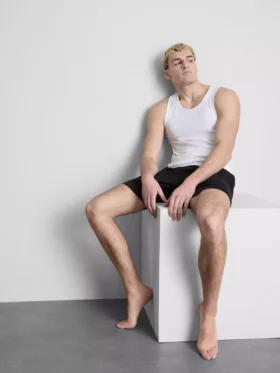 Schmal geschnittenes, geripptes Tanktop