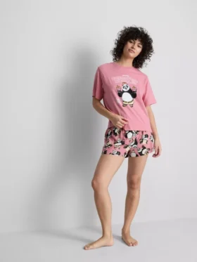 Shorty-Schlafanzug mit „Kung Fu Panda“-Motiv