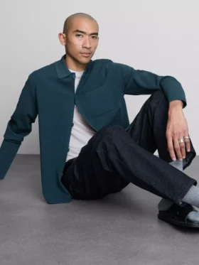 Slim-Fit-Stretch-Shirt mit kurzen Ärmeln