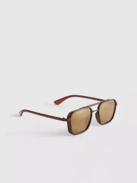 Sonnenbrille mit eckigem Rahmen