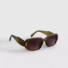 Sonnenbrille mit eckigem Rechteckrahmen